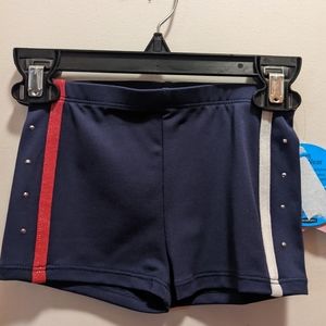 Moret Active Girl Girls XS 4/5 blue active wear shorts NWT